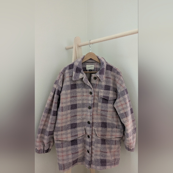 Univeral Thread Women's Plaid Shacket, Sz M - Picture 4 of 9